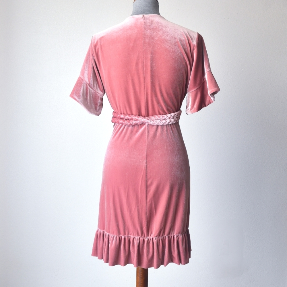 Misa Los Angeles Desma Velvet Wrap Dress Size Small - Picture 8 of 11